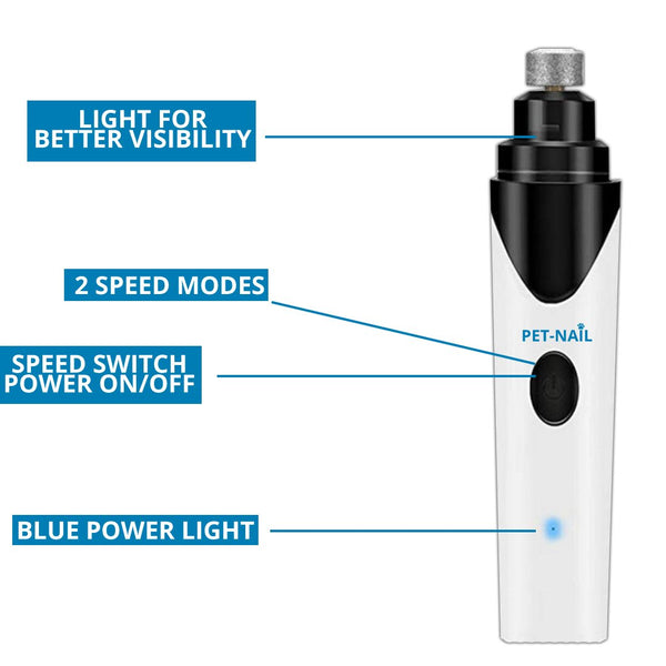 Rechargeable Painless Pet's Nail Grinder - bestdogssupplies